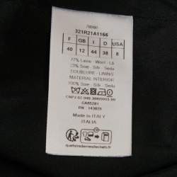 Pre Owned Christian Dior Black Wool Mini Shift Dress M