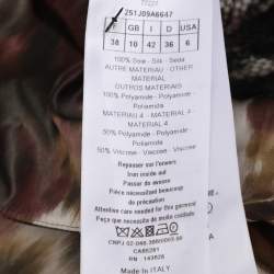 Pre Owned Dior Multicolor Printed Silk Belted Maxi Skirt M