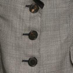 Pre Owned Christian Dior Grey Jacquard Blazer L