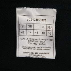 Pre Owned Christian Dior Grey Jacquard Blazer L