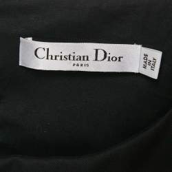 مملوكة مسبقًا Christian Dior Black Gabardine Heart Embroidered Mini Dress L