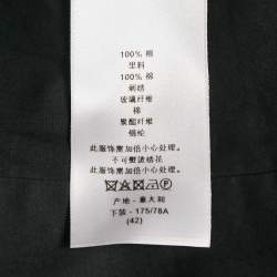 مملوكة مسبقًا Christian Dior Black Gabardine Heart Embroidered Mini Dress L