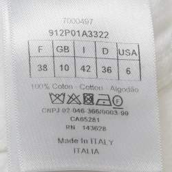 Pre Owned Christian Dior White Denim Folded Hem Jeans M Waist 28"