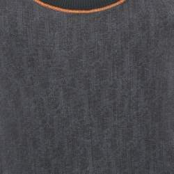 Pre Owned Christian Dior Vintage Navy Blue Jersey Flight Collection Tank Top M