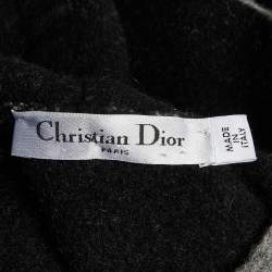 Pre Owned بلوفر ديور جادور 8 كشمير رمادي بقلنسوة متوسط