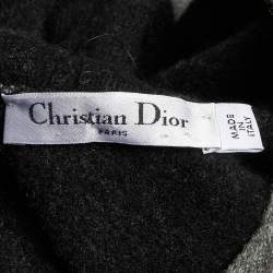 Pre Owned بلوفر ديور جادور 8 كشمير رمادي بقلنسوة متوسط