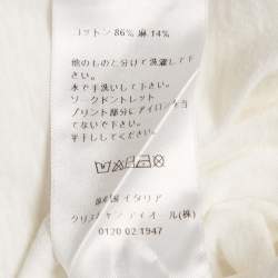 Pre Owned Christian Dior White Dior Addict Print Jersey Crewneck T-Shirt M