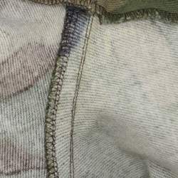 Pre Owned Dior Camouflage Stretch Cotton Capri Pants L