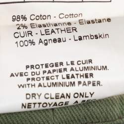 Pre Owned Dior Camouflage Stretch Cotton Capri Pants L