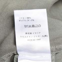 Pre Owned Dior Grey Denim Logo Embroidered Button Front Jacket M