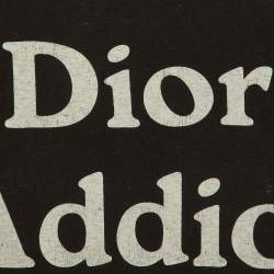 Pre Owned Dior Black Dior Addict Cotton & Linen Crew Neck T-Shirt S