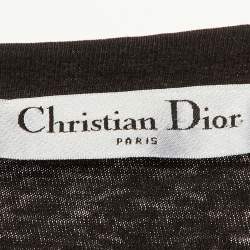 Pre Owned Dior Black Dior Addict Cotton & Linen Crew Neck T-Shirt S