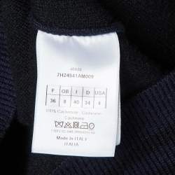 مملوكة مسبقًا Dior Navy Blue J'Adior 8 Cashmere Hooded Jumper S