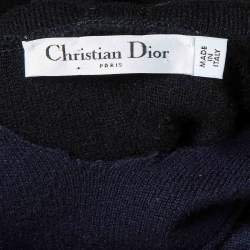 مملوكة مسبقًا Dior Navy Blue J'Adior 8 Cashmere Hooded Jumper S
