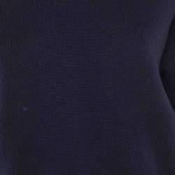مملوكة مسبقًا Dior Navy Blue J'Adior 8 Cashmere Hooded Jumper S