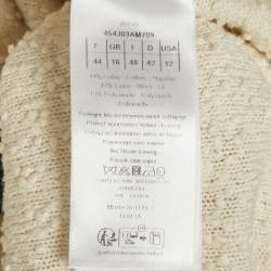 Pre Owned Christian Dior Off White Textured Wool Mini Skirt XL