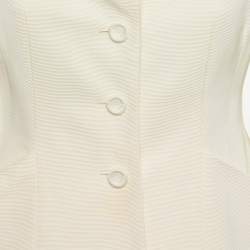 مملوكة مسبقًا جاكيت بليزر ديور قطن وحرير مصمم مقاس صغير