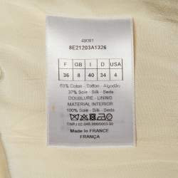 مملوكة مسبقًا جاكيت بليزر ديور قطن وحرير مصمم مقاس صغير