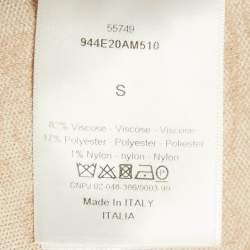 مملوكة مسبقًا ديور بيج Toile de Jouy Knit Dioriviera مايوه قطعة واحدة صغير