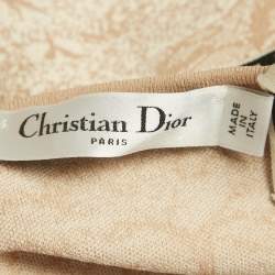 مملوكة مسبقًا ديور بيج Toile de Jouy Knit Dioriviera مايوه قطعة واحدة صغير