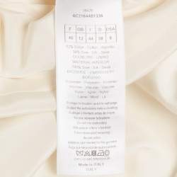 Pre Owned Christian Dior Off-White Cotton Applique Detail Mini Dress M