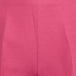 Pre Owned Dior Fuchsia Pink Wool Blend Straight Leg Trousers M 