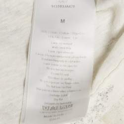 Pre Owned Dior White Diorodeo Jungle Print Cotton Linen T-Shirt M
