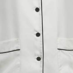 Pre Owned Christian Dior White Dior Jardin D'Hiver Print Silk Shirt S