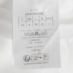 Pre Owned Dior White CD Embroidered Cotton Poplin Shirt S 
