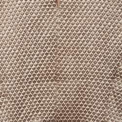 Pre Owned Dior Mauve Pink Textured Wool & Silk Peplum Top M