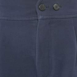 Pre Owned Christian Dior Navy Blue Wool & Silk Shorts S