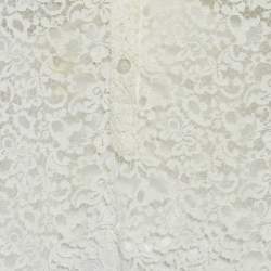 Pre Owned Dior White Lace Long Sleeve Mini Dress L