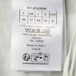 مملوكة مسبقًا Dior Navy Blue Logo Print Cotton Midi Skirt M