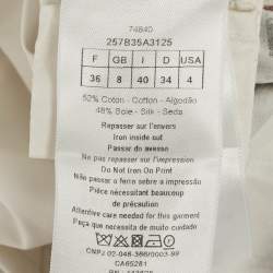 Pre Owned Christian Dior Off White Dior Jardin D'Hiver Print Cotton Silk Shirt S