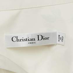 Pre Owned Christian Dior Off White Dior Jardin D'Hiver Print Cotton Silk Shirt S