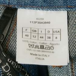 Pre Owned Dior Blue Denim Jacket and Pants Set M