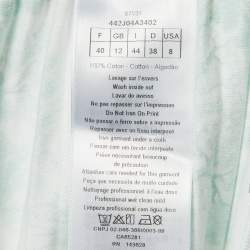 Pre Owned Dior Green/White Toile de Jouy Cotton Dioriviera Flared Skirt M