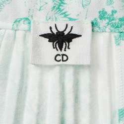 Pre Owned Dior Green/White Toile de Jouy Cotton Dioriviera Flared Skirt M