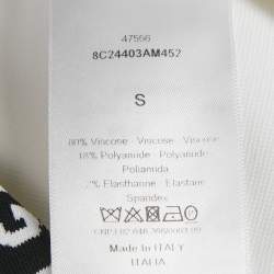 Pre Owned Christian Dior White Jersey Logo Waist Band J'adior Brief Shorts S