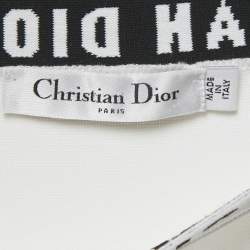 Pre Owned Christian Dior White Jersey Logo Waist Band J'adior Brief Shorts S