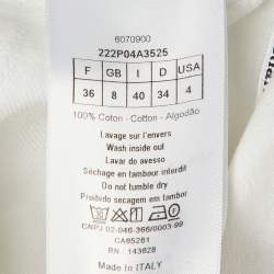 Pre Owned بنطلون جينز ديور دنيم أبيض واسع مقاس صغير - خصر 28 بوصة