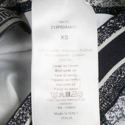 Pre Owned Christian Dior Blue Star Print Jersey Leggings XS 