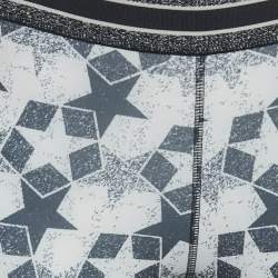 Pre Owned Christian Dior Blue Star Print Jersey Leggings XS 