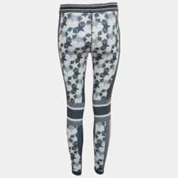 Pre Owned Christian Dior Blue Star Print Jersey Leggings XS 