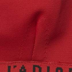 Pre Owned حمالة صدر ديور محبوك بشعار أحمر مقاس صغير جداً