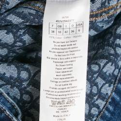 مملوكة مسبقًا جاكيت ديور دنيم متدرج اللون أزرق بأكمام قصيرة مقاس كبير