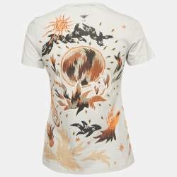 مملوكة مسبقًا قميص كريستيان ديور رمادي مزيج قطن مطبوع مقاس صغير - سمول