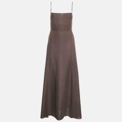 مملوكة مسبقًا فستان كريستيان ديور قطن بنقشة الغابة الوردية ديوريفييرا تويلي دي جوى ماكسي قميص مقاس صغير