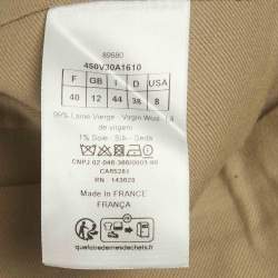 Pre Owned Christian Dior Beige Wool Double Breasted Blazer M