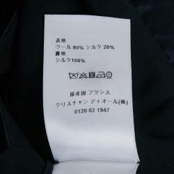 Pre Owned Christian Dior Midnight Blue Wool Blend Flared Maxi Dress M